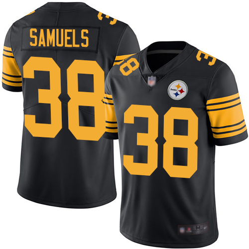 Men Pittsburgh Steelers Football #38 Limited Black Jaylen Samuels Rush Vapor Untouchable Nike NFL Jersey->youth nfl jersey->Youth Jersey